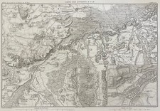 Allemagne Ulm carte en 1805