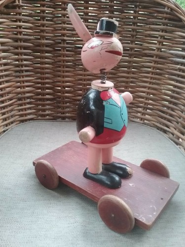 Ancien jeu bois lapin sur - ancien,