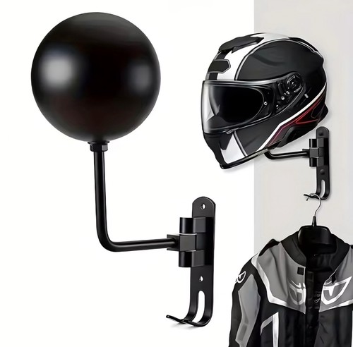 Porte casque moto mural - de,