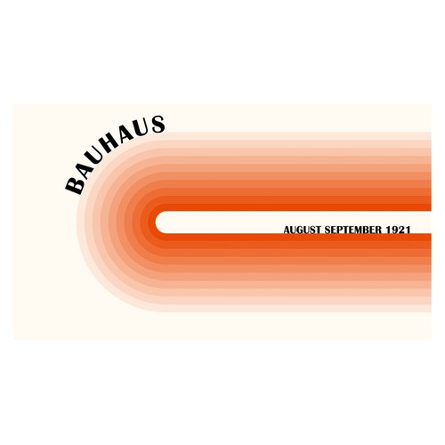 Affiche typographique bauhaus - affiche,