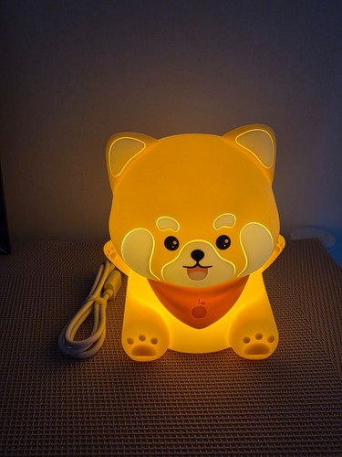 Veilleuse art déco shiba ours - art,