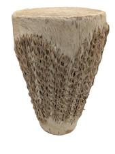 Rare African Djembe Zulu Ethnic Goat Skin Hand Bongo Drum Tamtam Kenya 11" Tall