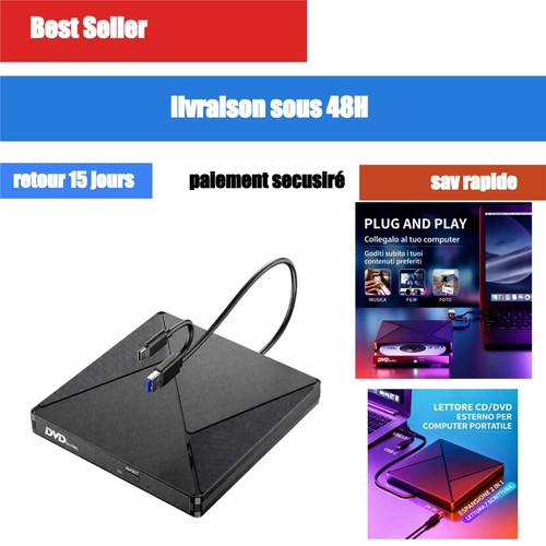 Lecteur dvd externe - externe, usb