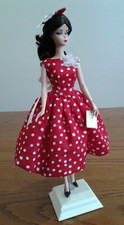 Dulcissima Silkstone Barbie Doll Fashion Model Collection in Red/White HM Dress