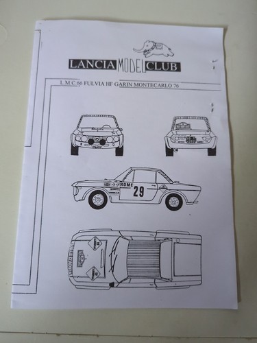 Decalque decal lancia fulvia - decalque,