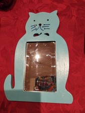 CHAT en bois Peint avec petit