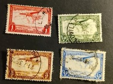 4 timbres poste aérienne Congo Belge