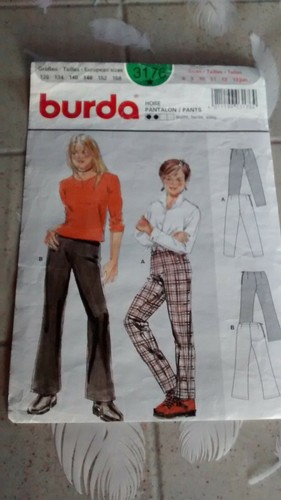 Patron pantalon burda fille - patron,