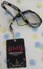 Cirque Du Soleil Alegria/Tapis Rouge Pass w Lanyard Embossed Black Perfect Cond