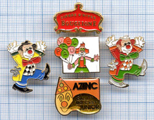 Lot de 5 Pin's divers clown