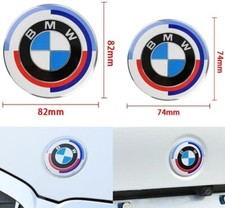 2x BMW Insigne logo capot 82mm