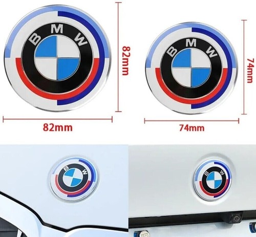 Bmw insigne logo capot 82mm - 2x,