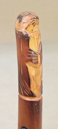 Bâton marche bois sculpte - marche,