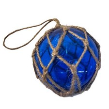 Blue Glass Fishing Buoy Tiki