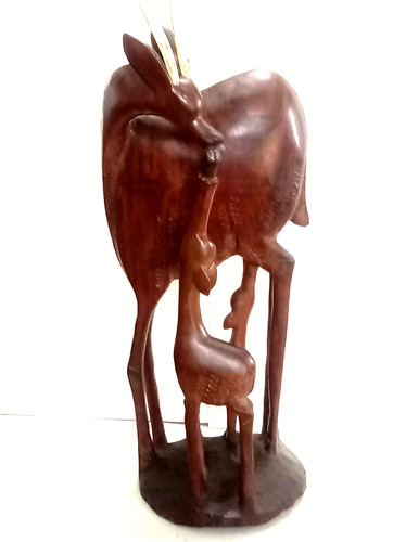 Sculpture bois teck - de,
