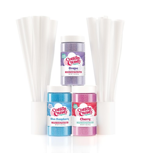 Cotton candy floss cones - candy, 50-cones
