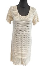 Très Belle Robe Crochet Écru