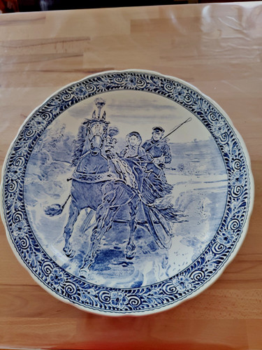 Ancien grand plat mural - ancien,