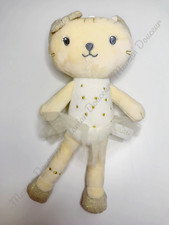 Peluche/Doudou Chat Blanc Jaune/Beige Doré Or 25cm Sparkle - Nicotoy Simba Kiabi