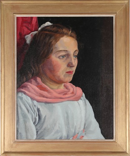 Huile 20e siècle jeune - du,