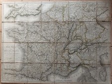 1816 CARTE ROUTIÈRE ROYAUME
