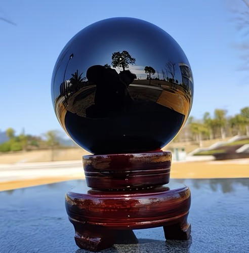 Mini sphère obsidienne - 3x,