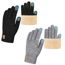 2 Paires Gants Hiver Homme