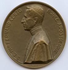 Belgium Fernando Cento Apostolic Nonce 1953 Art Medal by Cliquet 70mm 150gr !!!