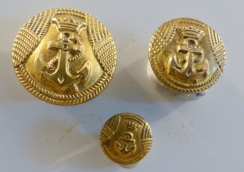 Boutons ancre marine - boutons,