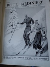 BEAUTIFUL SKI GARDENER by CHAZELLE + LINVOSGES + JAW pub ILLUSTRATION 1934