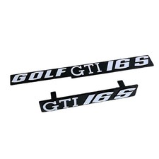 Volkswagen - Golf I - Kit logos AV/AR Golf GTI 16S lettrage blanc - Finition com
