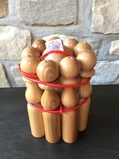 Jeu de quilles en bois massif