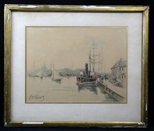 Ancienne Gouache Ecole