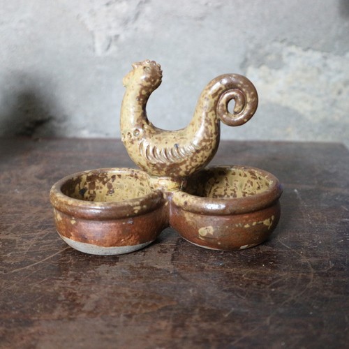 Ancien saleron gres signé - saleron, en