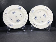 Villeroy & Boch Vieux Luxembourg 8” Salad Plates White Blue Set Of 2