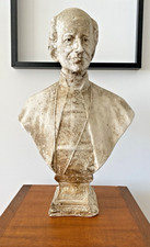 Antique Bust Leo XIII by Anatole de Vasselot - Patinated Plaster