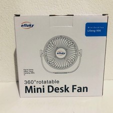 USB Powered 360 Rotatable 3-Speed Mini Desk Fan Easy Clean Black New Condition