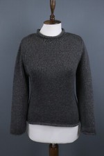 SARAH PACINI Gray Long Sleeve Lagenlook Tight Knit Pullover Sweater Size 1