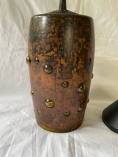 MID CENTURY MODERN NANNY STILL FOR RAAK COPPER AMBER GLASS CEILING LAMP