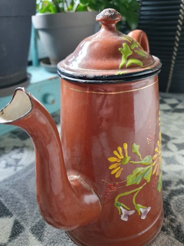 Cafetière ancienne tôle - ancienne, en