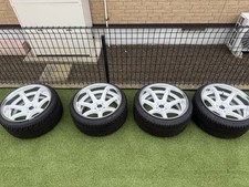 JDM WORK Emotion T7R2P 4Wheels no tires 18x10-7 A  5x100 White