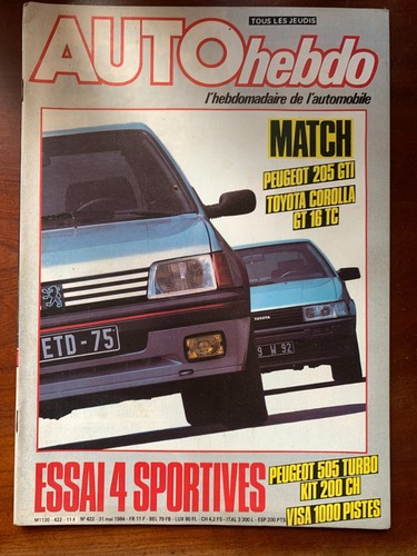 Auto hebdo 1984 essai - hebdo, 31/05/1984;
