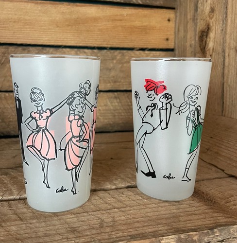 Duo verres vintage cabu - verres,