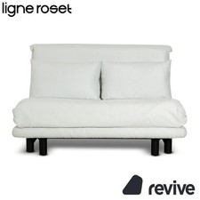 Ligne Roset Multy Tissu Canapé Deux Places Bleu Clair Fonction Manuelle