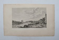 Antique Engraving - View of Saint-Louis Island - Claude Niquet - Circa 1790