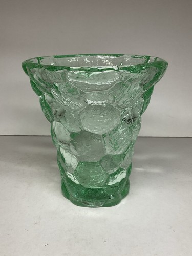 Vase verre moulé signé - moulÉ,