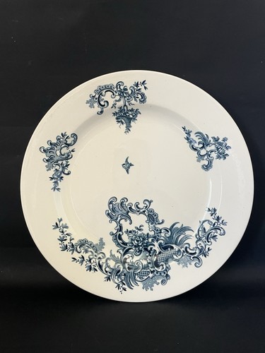 Plat rond ancien décor - plat,