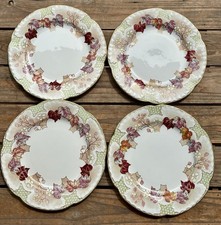 4 CREIL ET MONTEREAU FAIENCE DESSERT PLATES SERVING FONTAINEBLEAU 22.5 CM