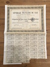 COMPAGNIE GENERAL FRANCAISE DU GAZ 1881 (F3)