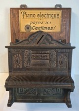 Rare Iron Cast Iron Art Fairground Art Electric Piano Coin Cents